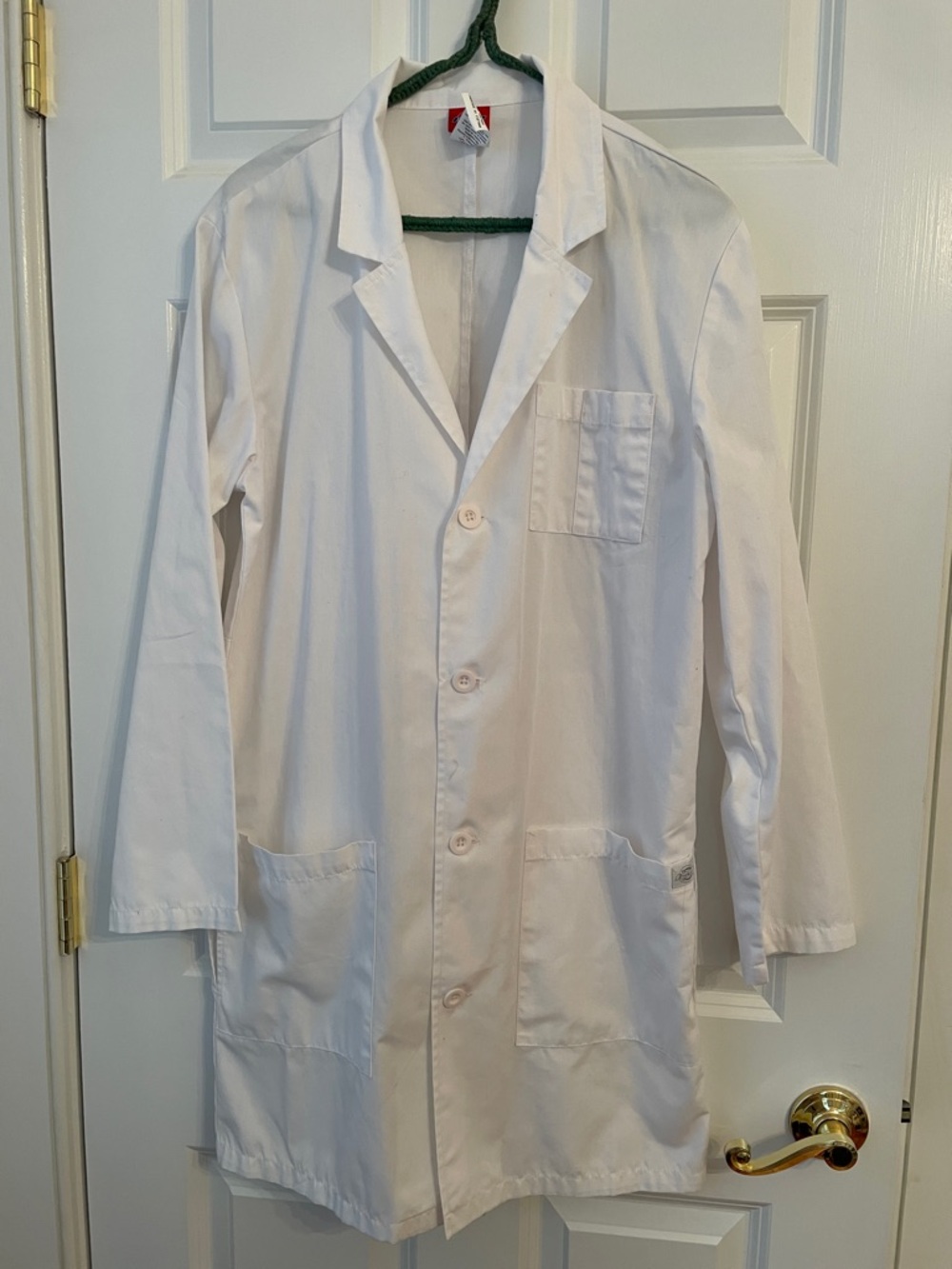 Dickies White Lab Coat Jacket with Notch Collar size XS